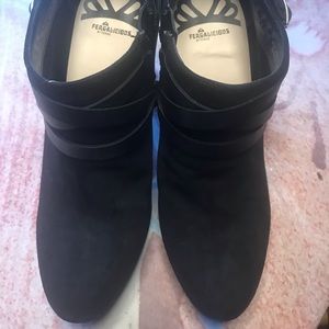 Black fergalicious suede booties